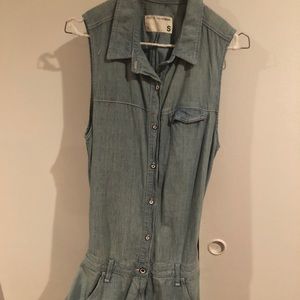 Rag and Bone back cutout denim shortsuit